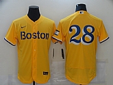 Red Sox 28 J.D. Martinez Gold Nike 2021 City Connect Replica Player Flexbase Jersey,baseball caps,new era cap wholesale,wholesale hats